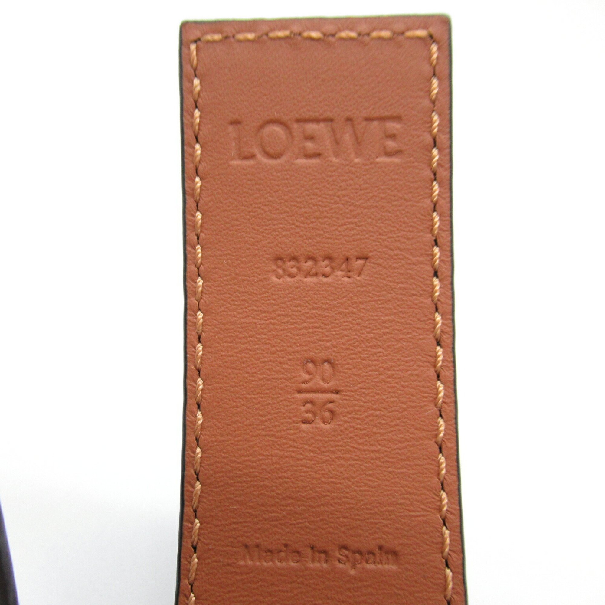 LOEWE Belt Calf Leather Men's Women's Black Brown E619Z26X03155590