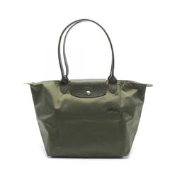 Longchamp Le Pliage Green L Tote Bag Nylon Leather Women's Khaki L1899919479