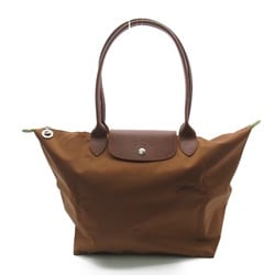 Longchamp Le Pliage Green L Shoulder Bag Recycled Polyamide Canvas Women's Brown Cognac L1899919504