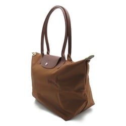 Longchamp Le Pliage Green L Shoulder Bag Recycled Polyamide Canvas Women's Brown Cognac L1899919504