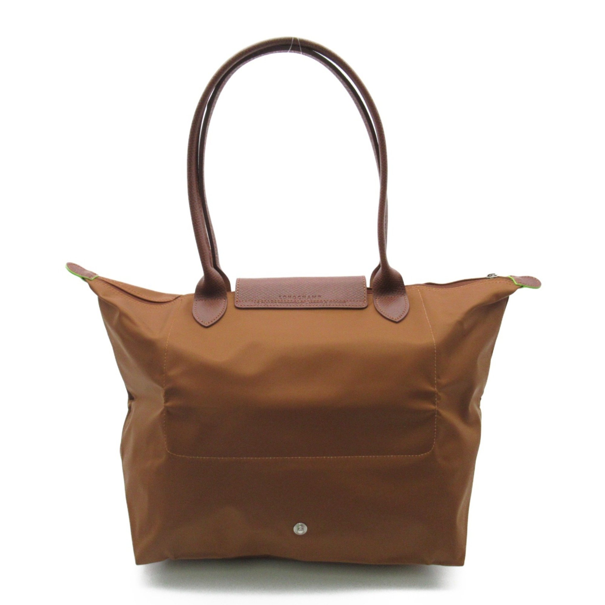 Longchamp Le Pliage Green L Shoulder Bag Recycled Polyamide Canvas Women's Brown Cognac L1899919504