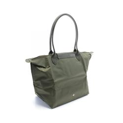 Longchamp Le Pliage Green L Tote Bag Nylon Leather Women's Khaki L1899919479