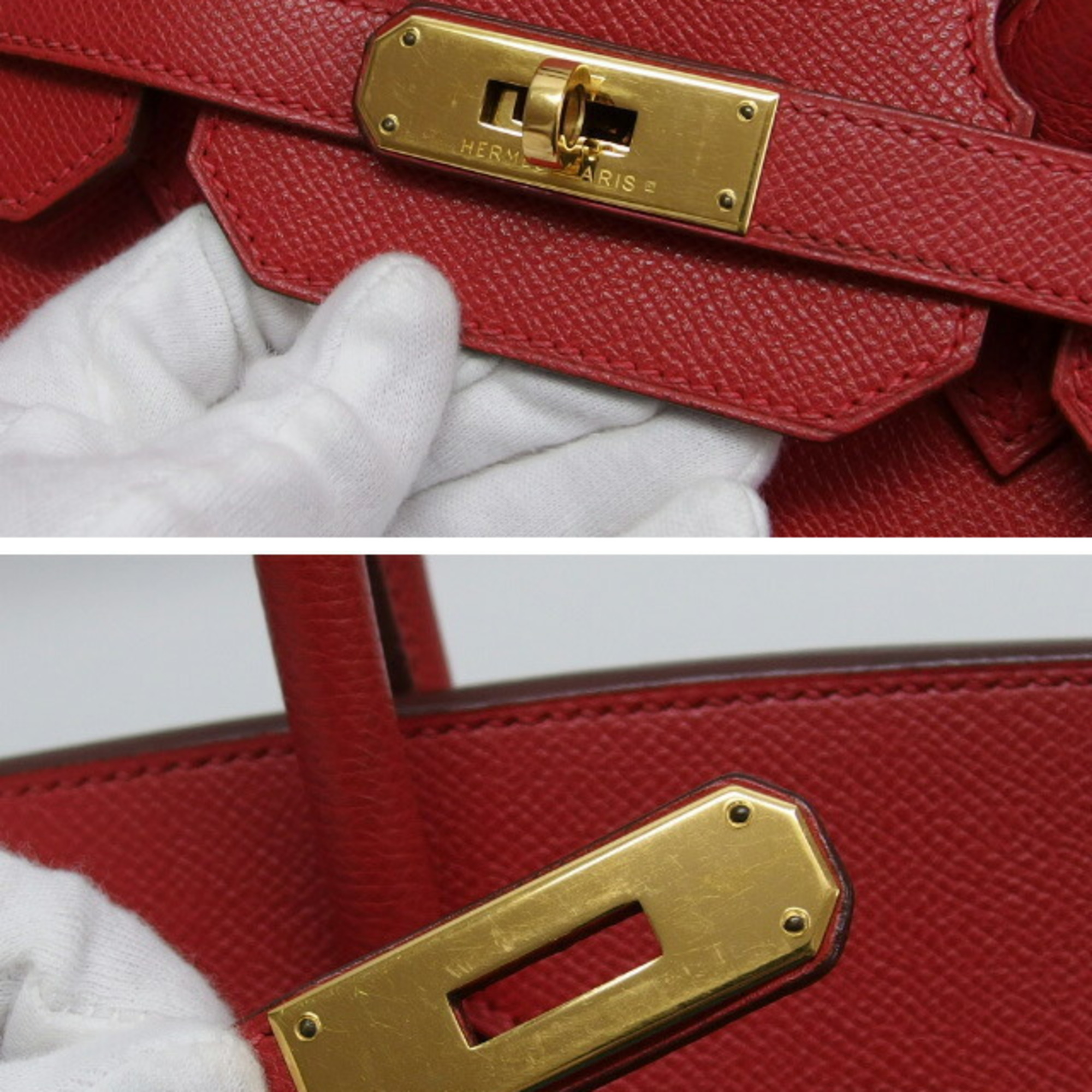 Hermes Birkin 35 Tote Bag Epsom Leather Rouge vif