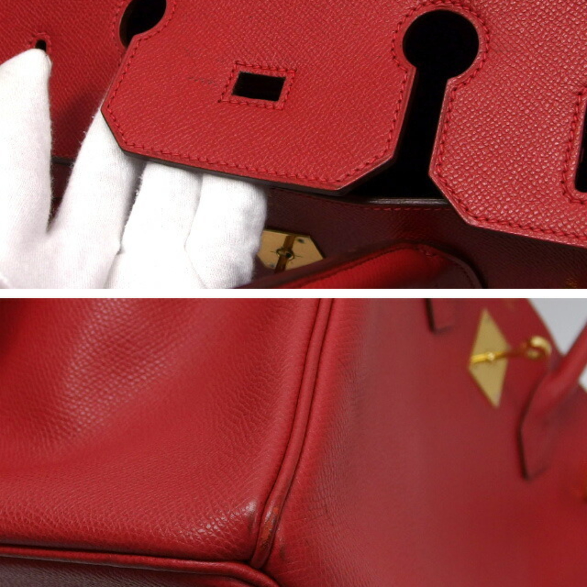 Hermes Birkin 35 Tote Bag Epsom Leather Rouge vif