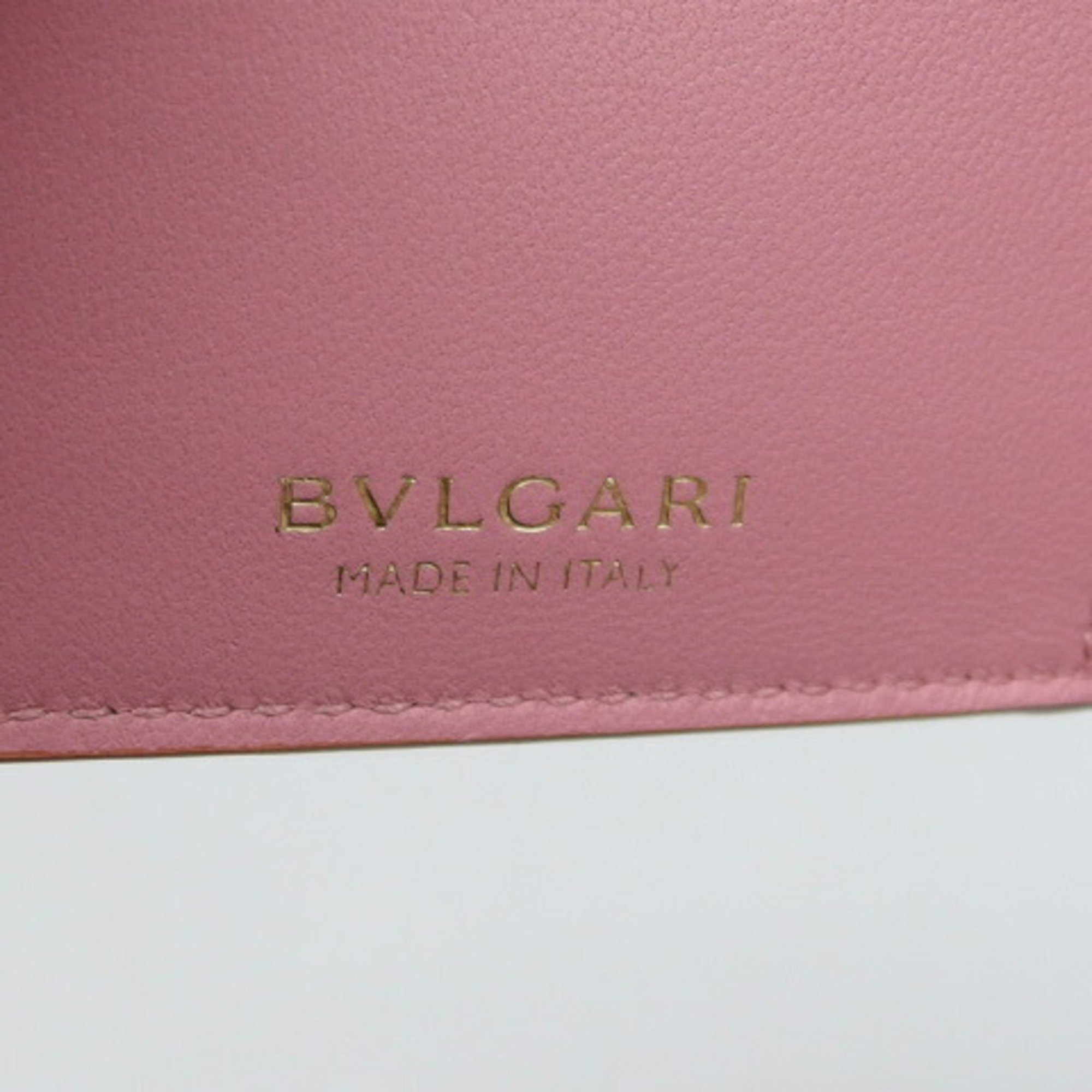 Bvlgari Bulgari Serpenti Forever Bi-fold Card Holder Salmon Pink