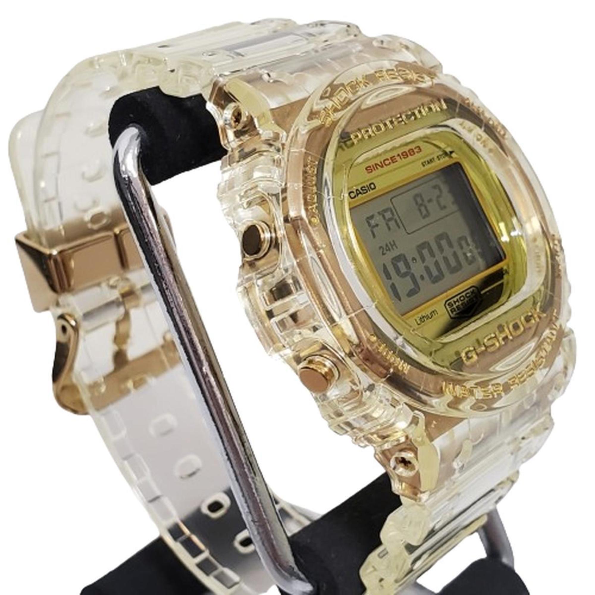 G-SHOCK CASIO Watch DW-5735E-7JR 35th Anniversary GLACIER GOLD Sting Digital Quartz Clear Skeleton Screw Back Kaizuka Store