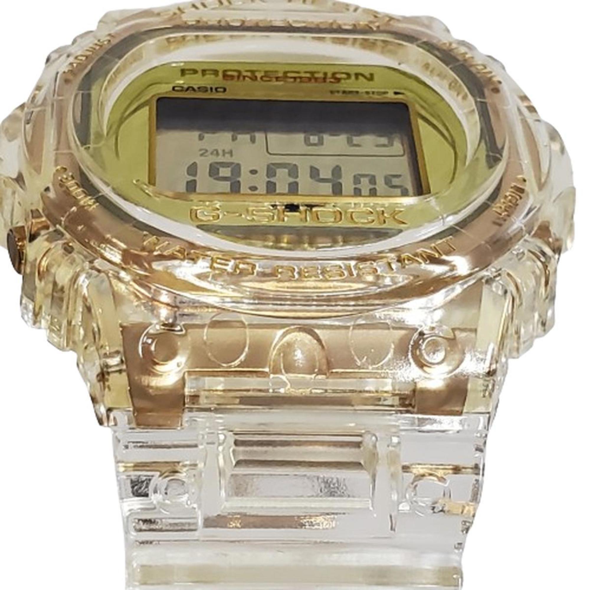 G-SHOCK CASIO Watch DW-5735E-7JR 35th Anniversary GLACIER GOLD Sting Digital Quartz Clear Skeleton Screw Back Kaizuka Store