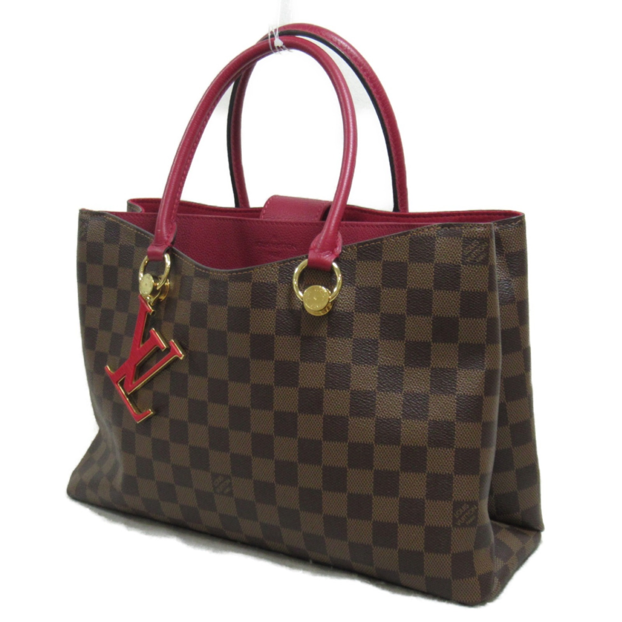 Louis Vuitton Riverside Shoulder Bag Coated Canvas Damier Women's Brown Riduvan N40052