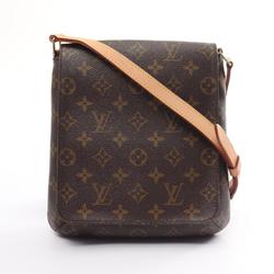 Louis Vuitton Musette Salsa Long Strap Monogram Shoulder Bag Coated Canvas Leather Women's Brown M51387