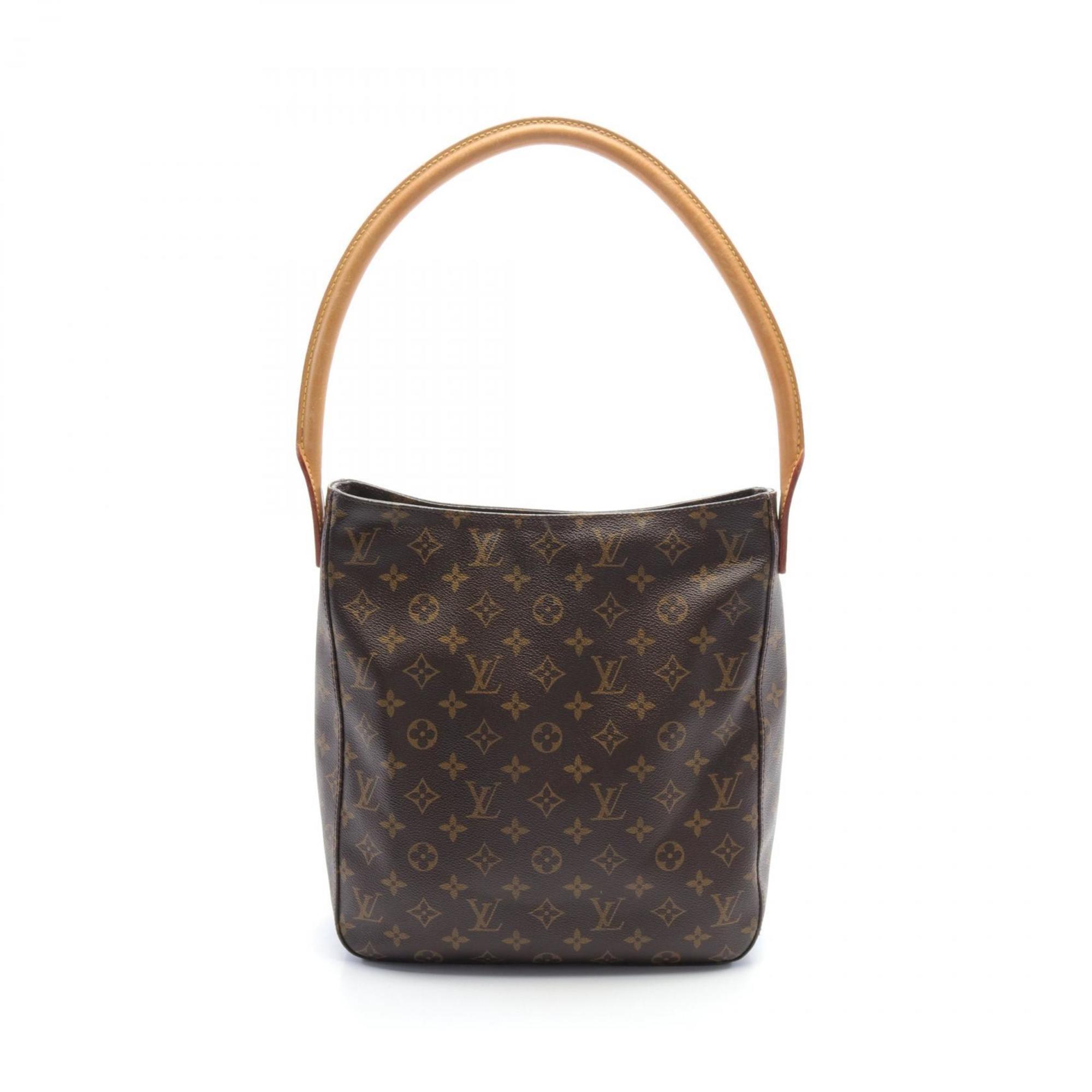 Louis Vuitton LOUIS VUITTON Looping GM Monogram Shoulder Bag Coated Canvas Leather Women's Brown M51145