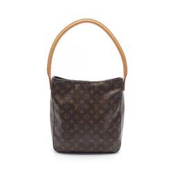 Louis Vuitton LOUIS VUITTON Looping GM Monogram Shoulder Bag Coated Canvas Leather Women's Brown M51145