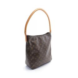 Louis Vuitton LOUIS VUITTON Looping GM Monogram Shoulder Bag Coated Canvas Leather Women's Brown M51145