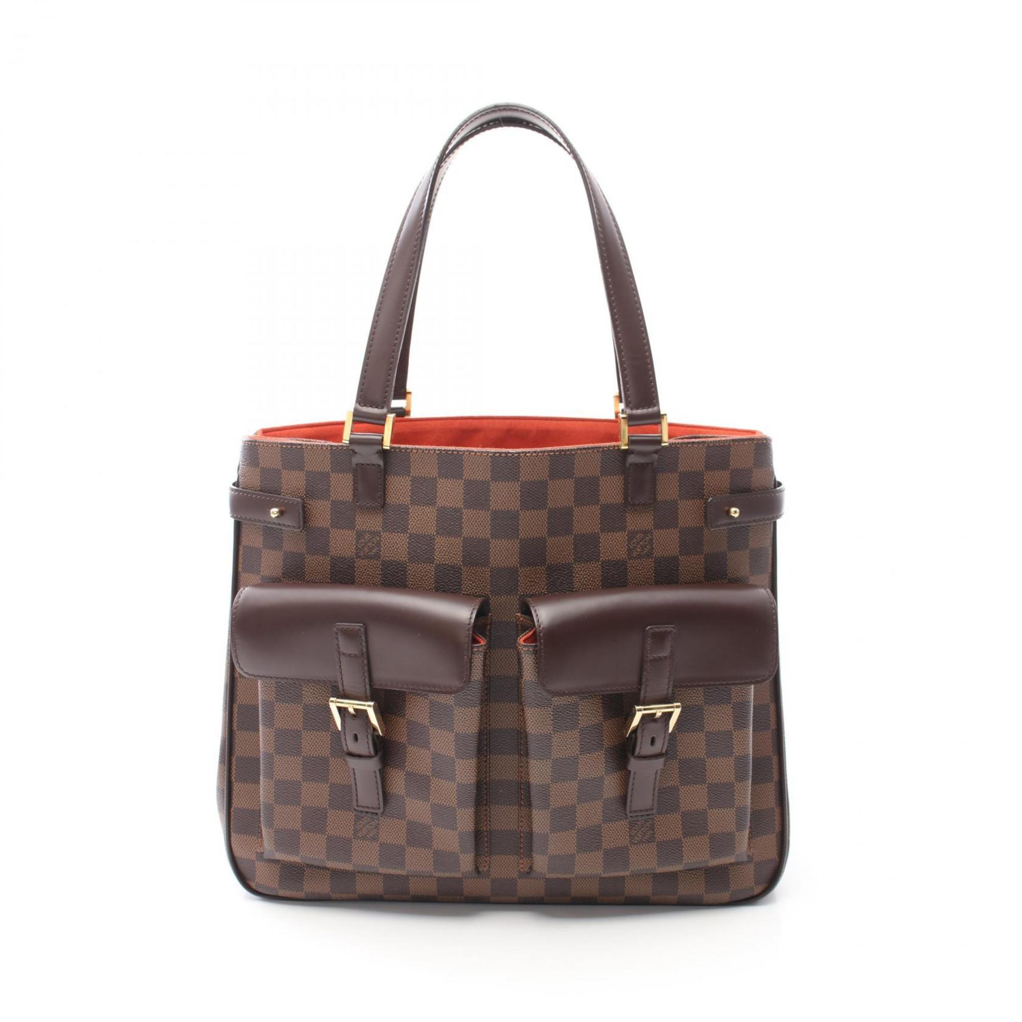 Louis Vuitton LOUIS VUITTON Uzes Damier Ebene Tote Bag Coated Canvas Leather Women's Brown N51128