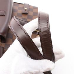 Louis Vuitton LOUIS VUITTON Uzes Damier Ebene Tote Bag Coated Canvas Leather Women's Brown N51128