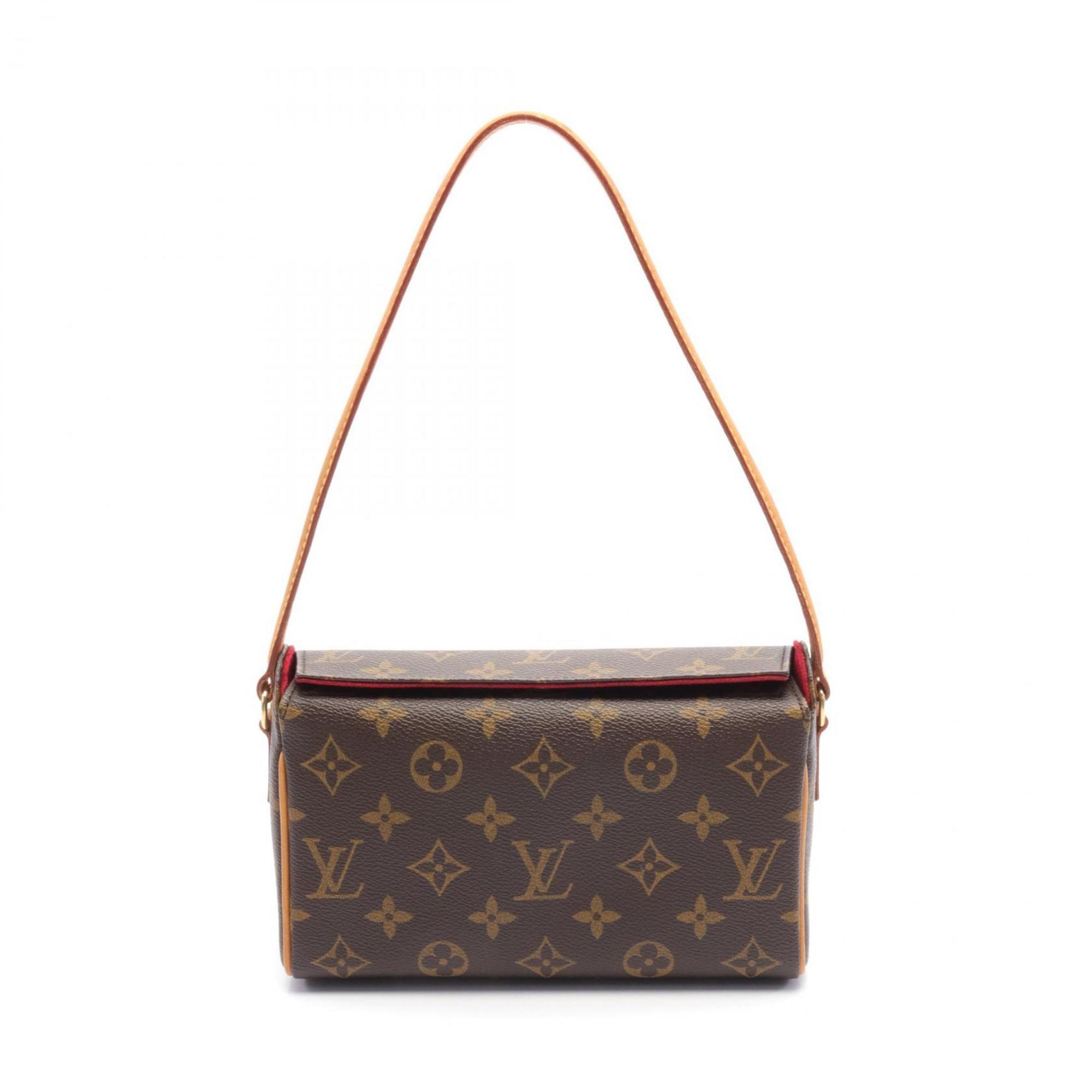 Louis Vuitton LOUIS VUITTON Recital Monogram Handbag Bag Coated Canvas Leather Women's Brown M51900