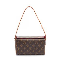 Louis Vuitton LOUIS VUITTON Recital Monogram Handbag Bag Coated Canvas Leather Women's Brown M51900