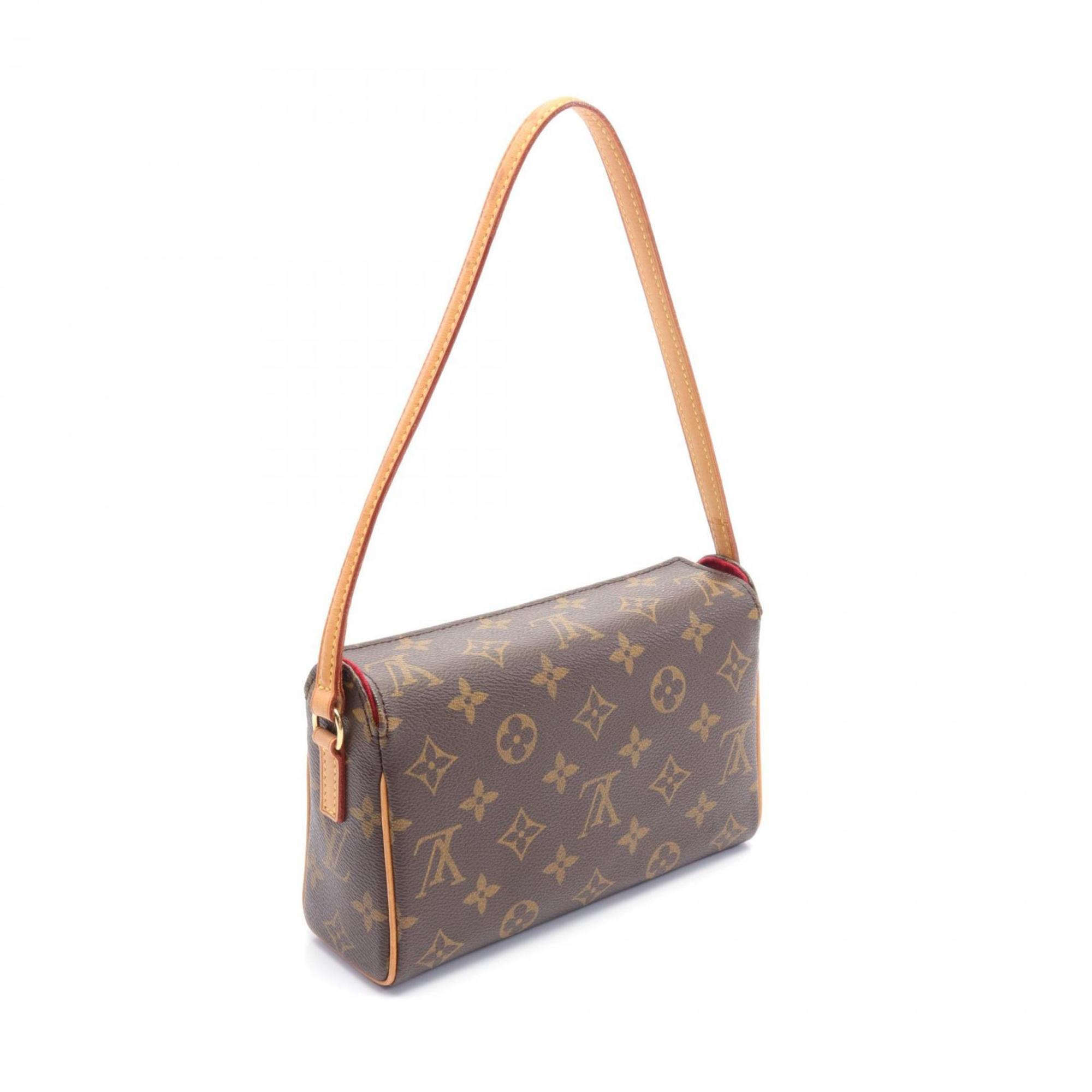 Louis Vuitton LOUIS VUITTON Recital Monogram Handbag Bag Coated Canvas Leather Women's Brown M51900