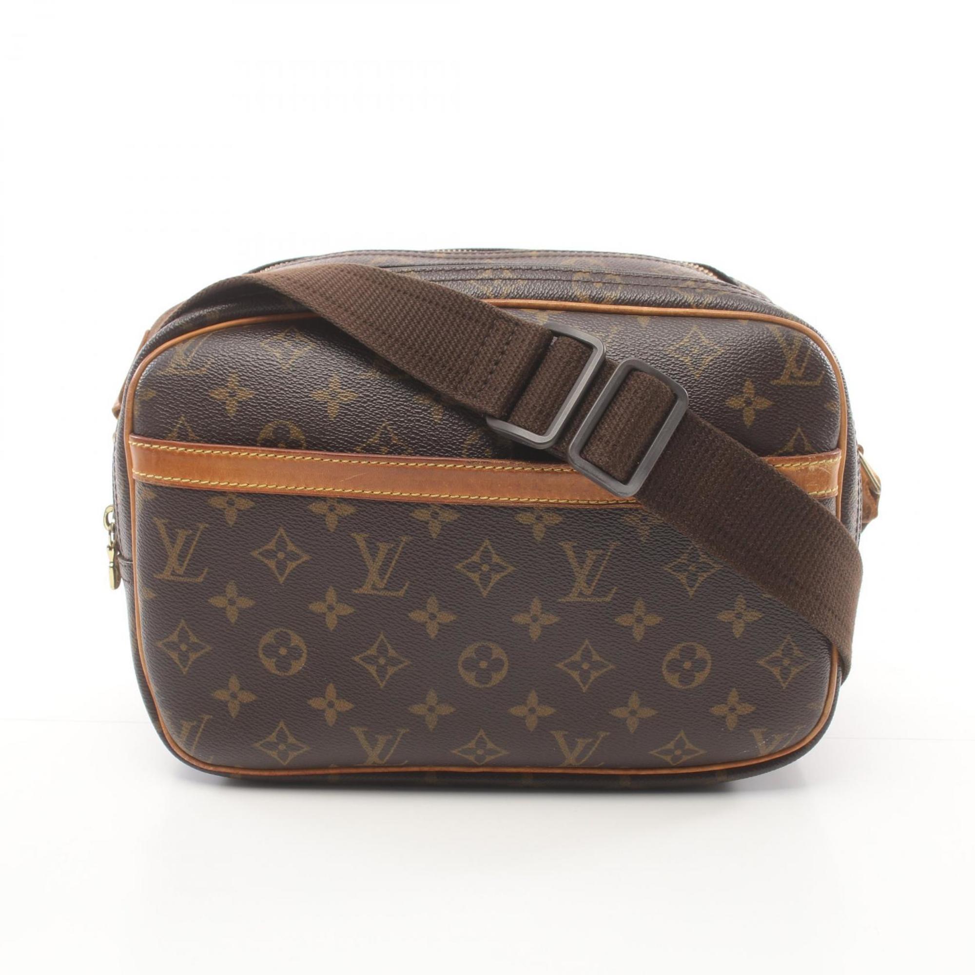 Louis Vuitton LOUIS VUITTON Reporter PM Monogram Shoulder Bag Coated Canvas Leather Women's Brown M45254