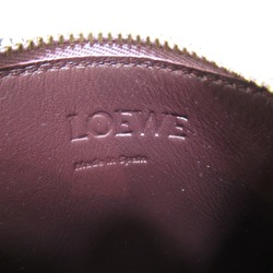 LOEWE Business Card Holder/Card Case Square Coin Holder Leather Women's Purple Brown C821B35X018698