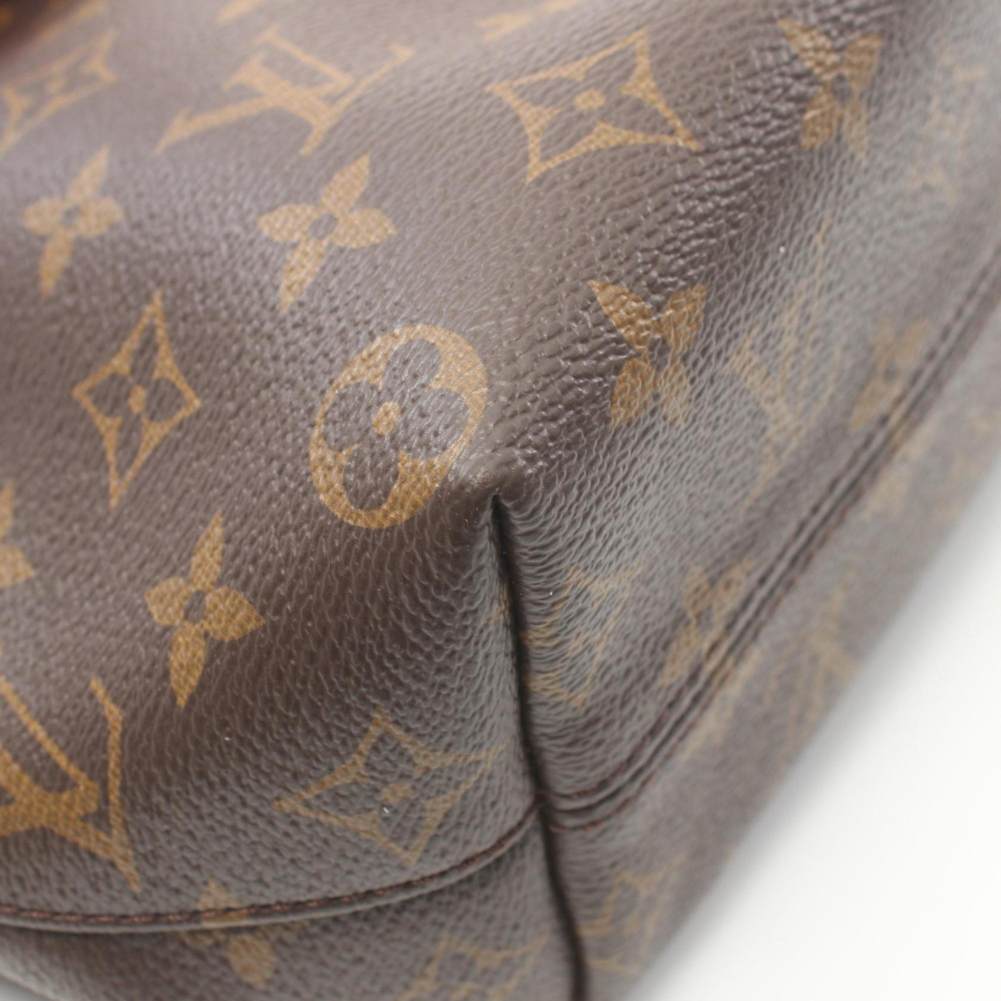 Louis Vuitton Montsouris NM BB Monogram Rucksack Backpack Bag Coated Canvas Leather Women's Brown Black M45516