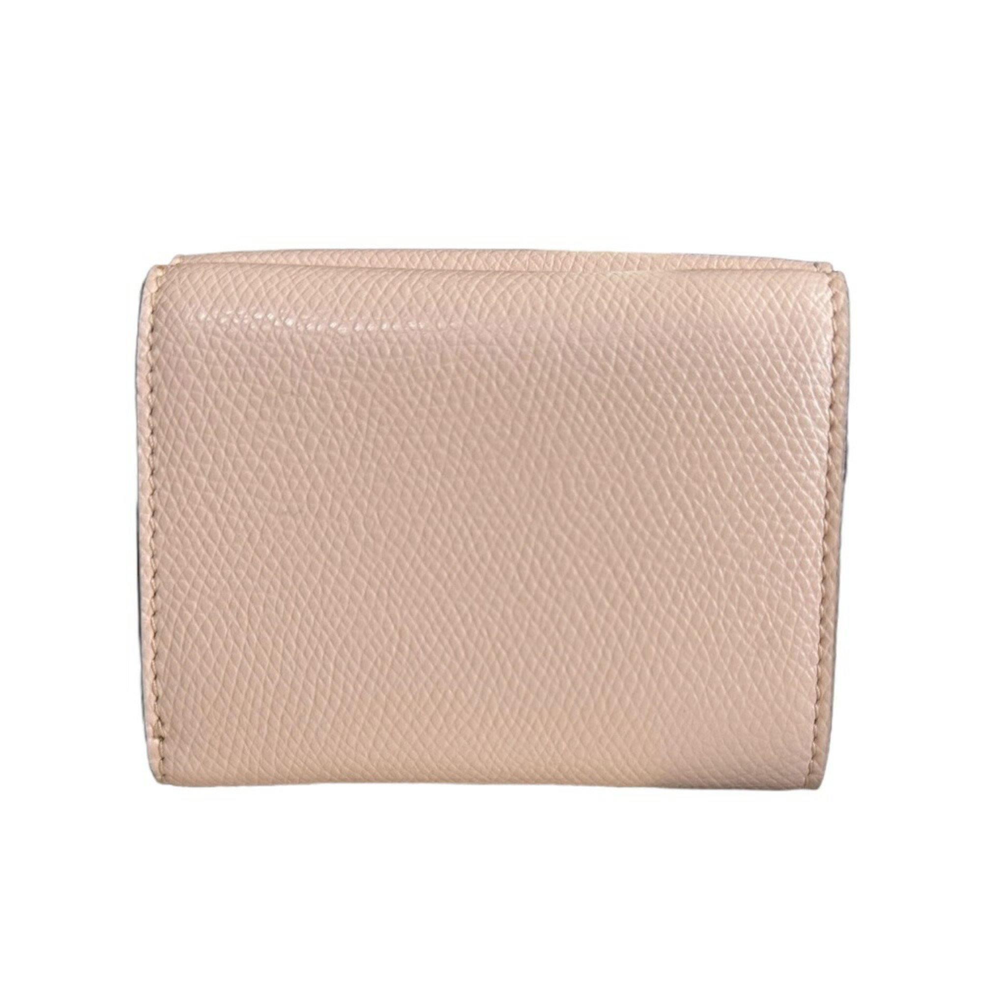 FENDI ZUCCA Tri-fold Wallet Leather 8M0395 Women's