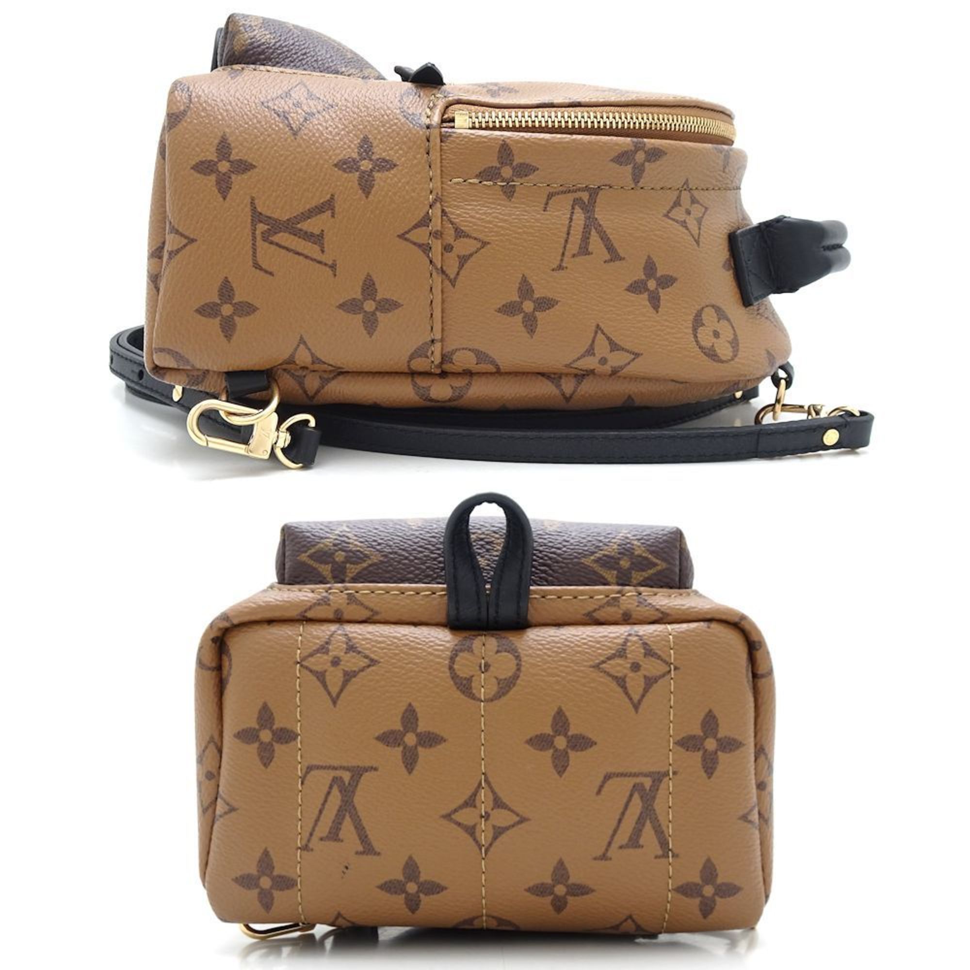 LOUIS VUITTON Palm Springs MINI M44872 Backpack Monogram Reverse Brown 351563