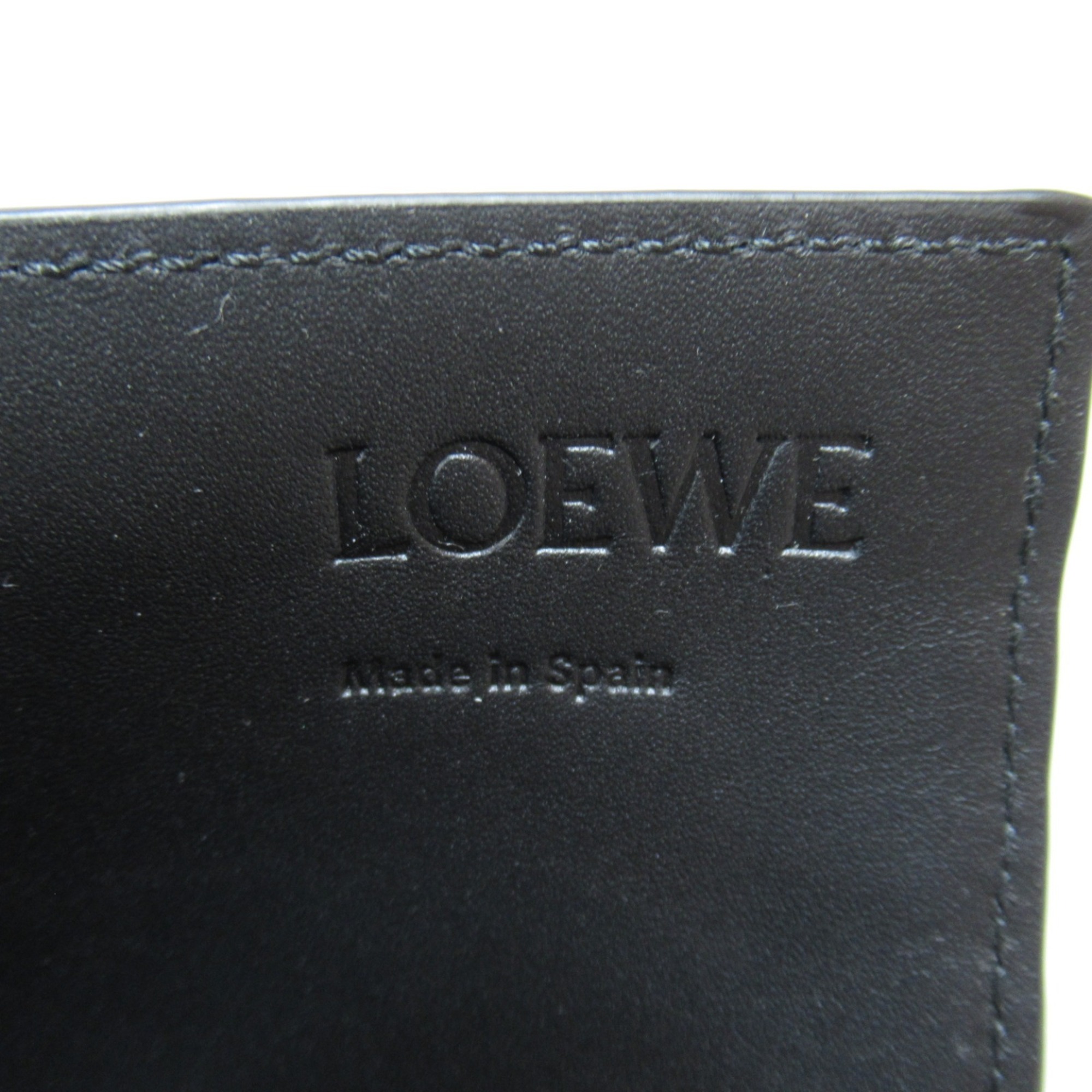 LOEWE Plain Card Holder Business Holder/Card Case Leather Women's Gray Anthracite C660W72X011110