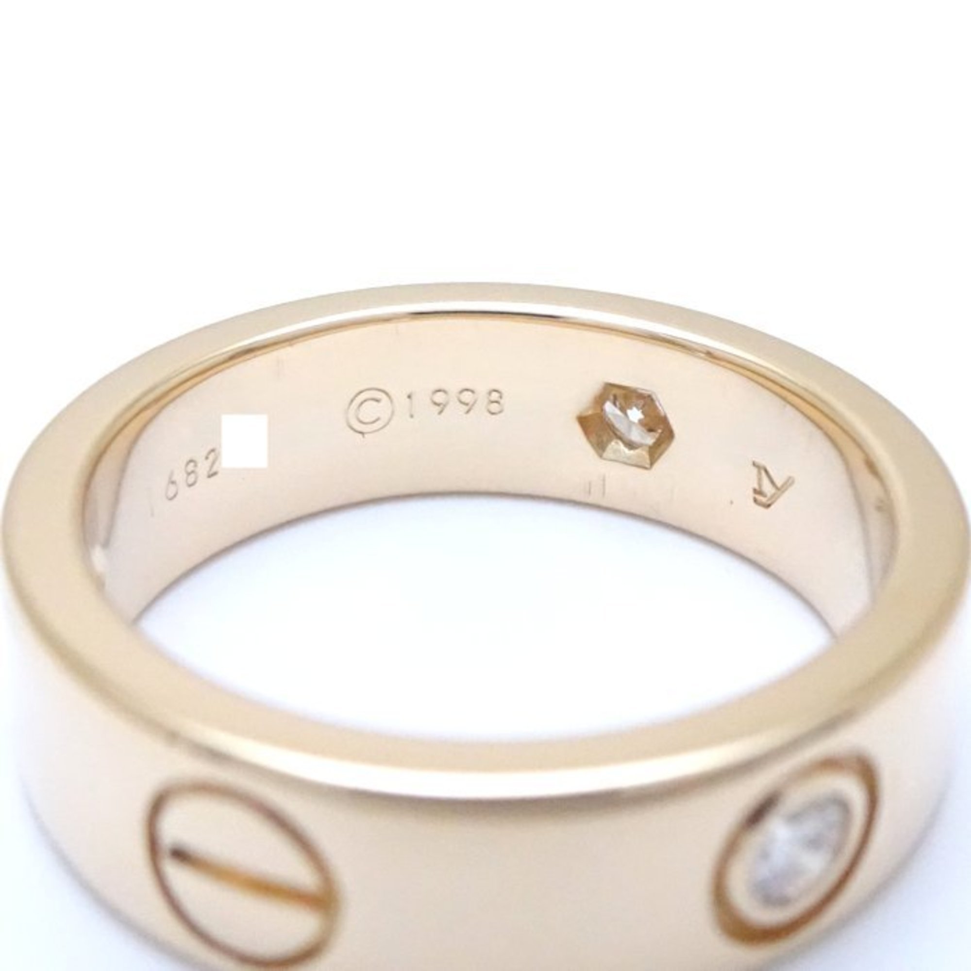 CARTIER Cartier Love Ring 3P Diamond #51 B4032400 K18YG Yellow Gold 292324