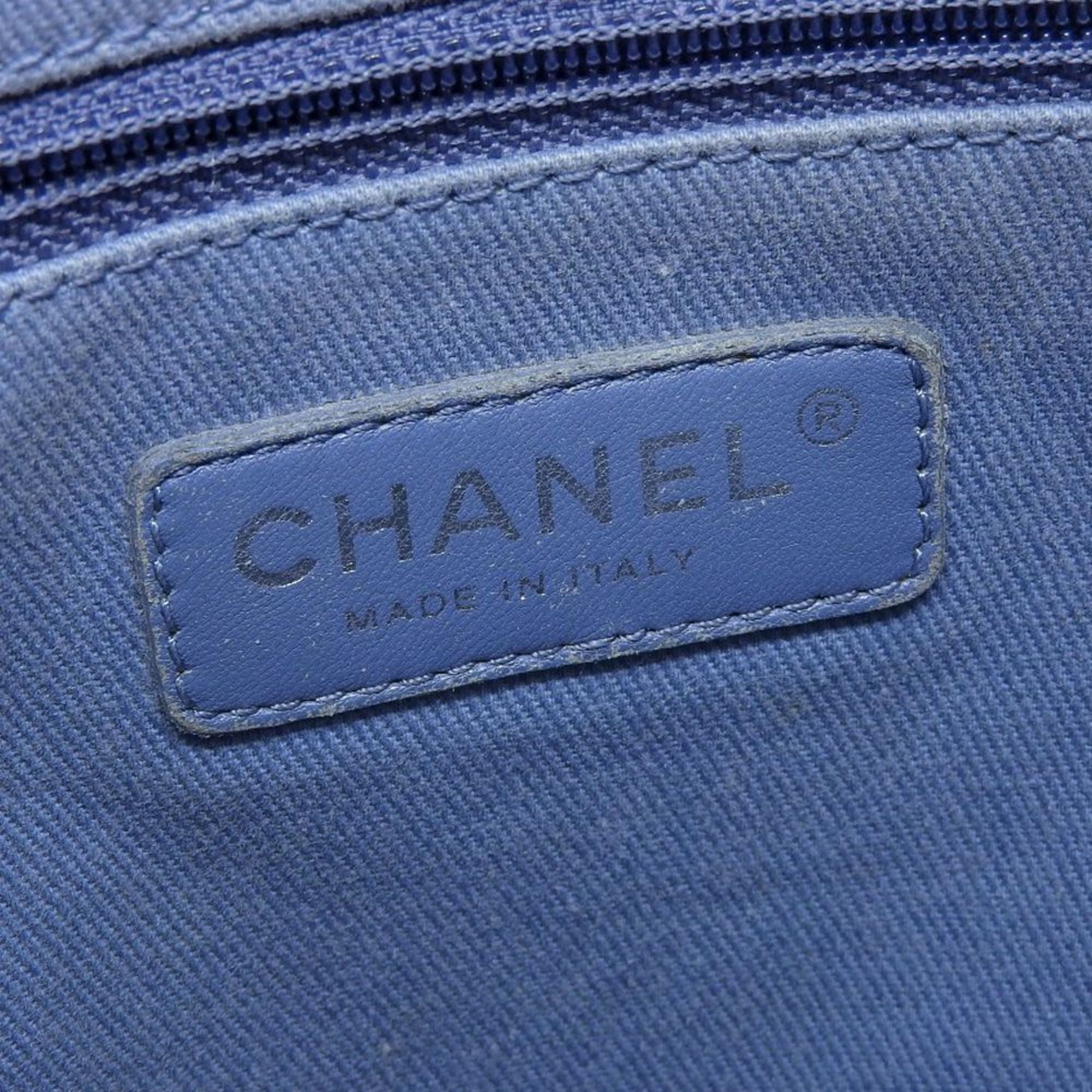 Chanel CHANEL Deauville Tote PM Seal 19th Series A66939 Coco Mark Bag Canvas Light Blue