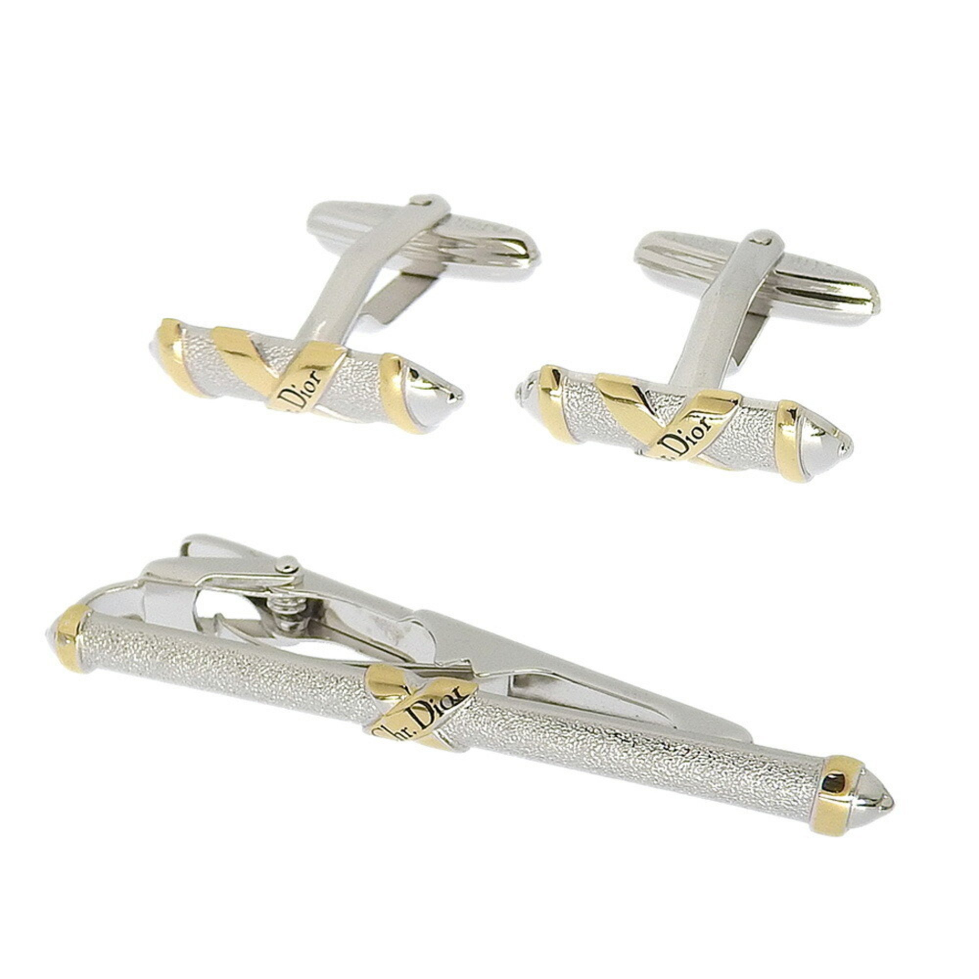 Christian Dior Cufflinks and tie pin set