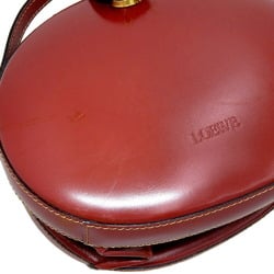 LOEWE Anagram Round Handbag Leather Bordeaux