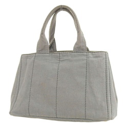 PRADA Canapa Tote B1877B Handbag Bag Denim Grey