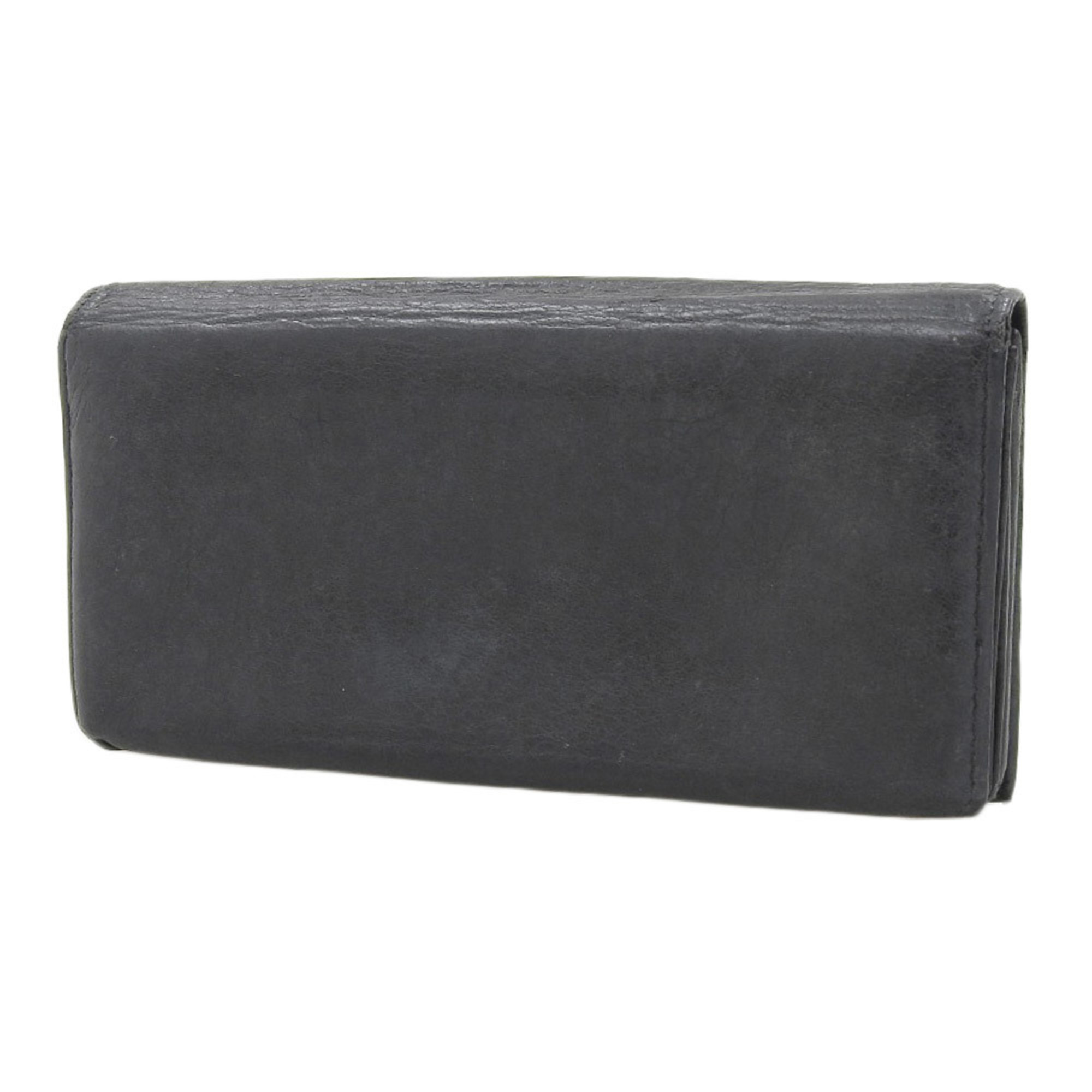 BALENCIAGA Classic Continental 253038 1000 527545 Long Wallet Leather Black