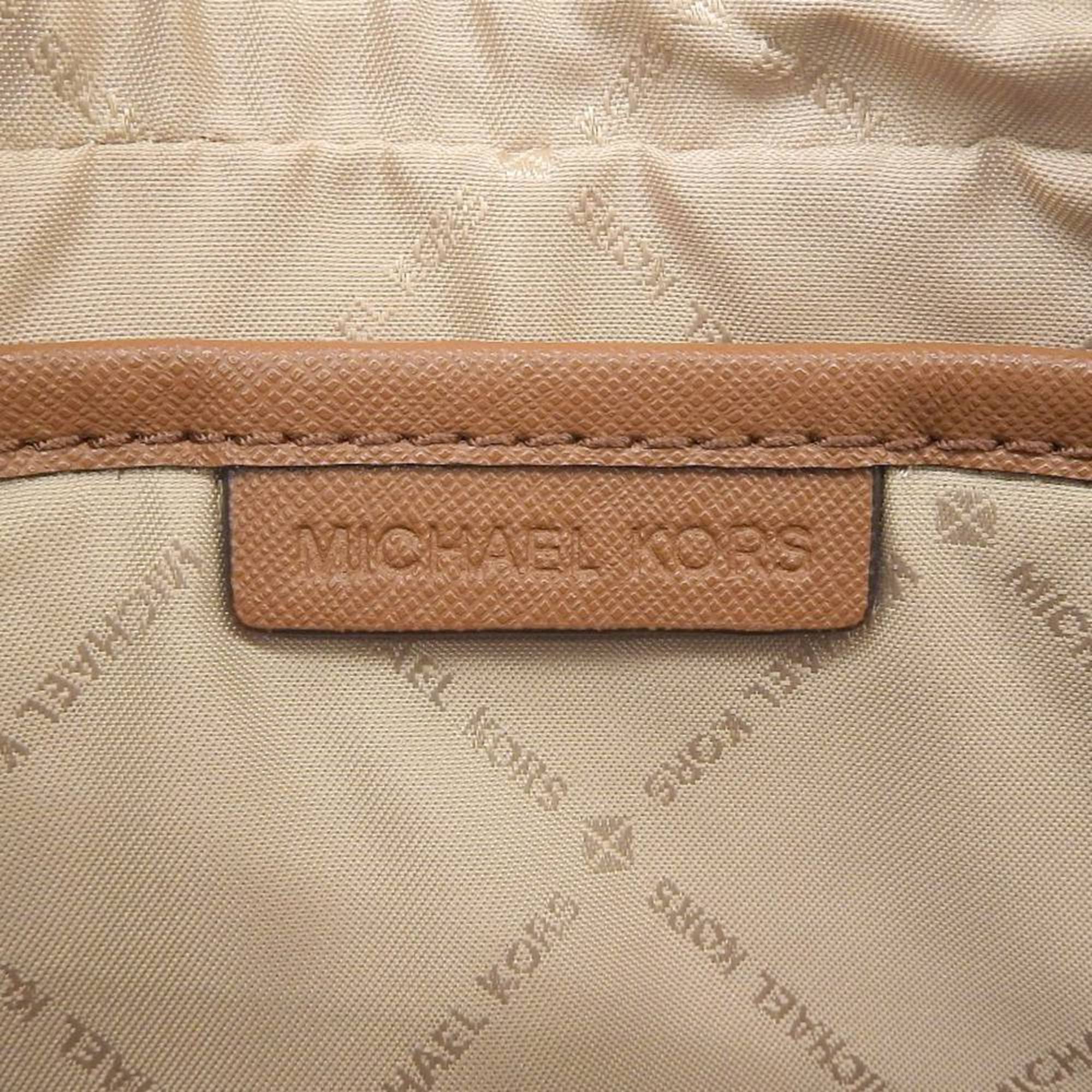 MICHAEL KORS Shoulder bag White x Brown