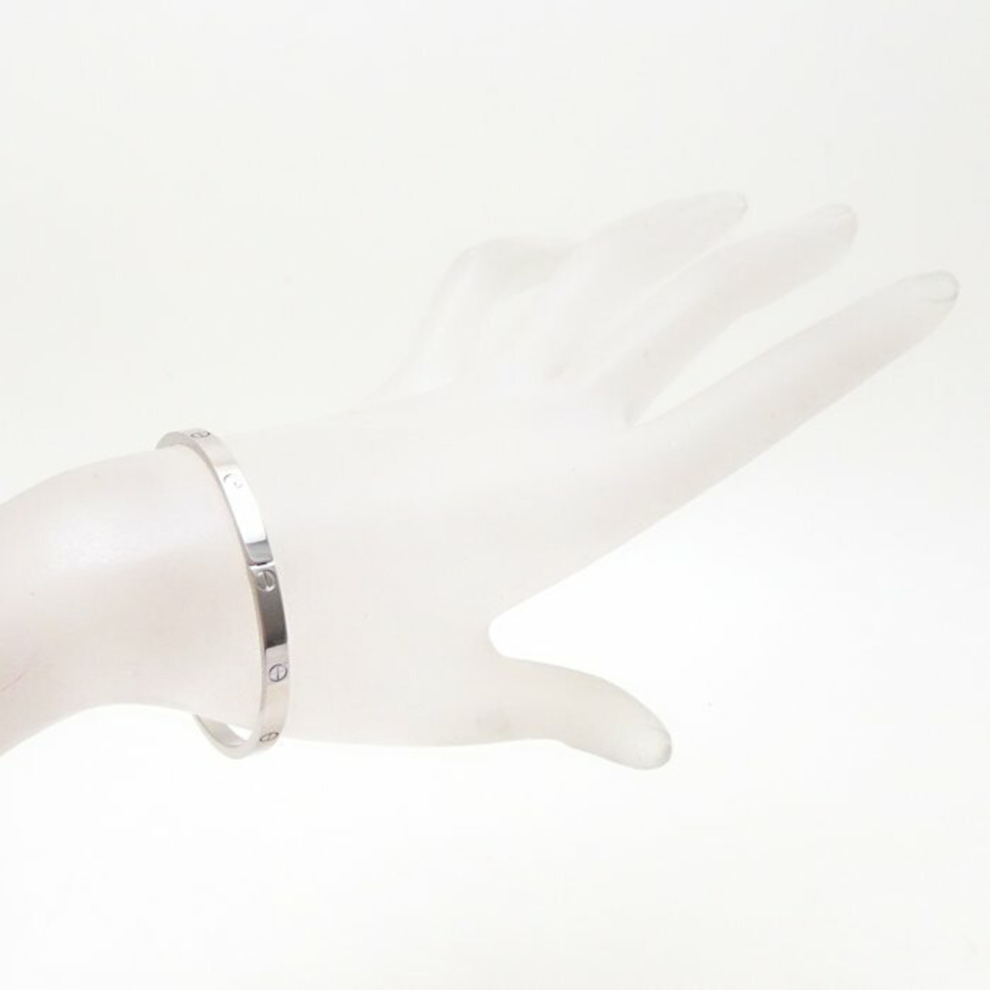 CARTIER Cartier Love Bracelet Small Bangle #17 B6047400 K18WG White Gold 292322