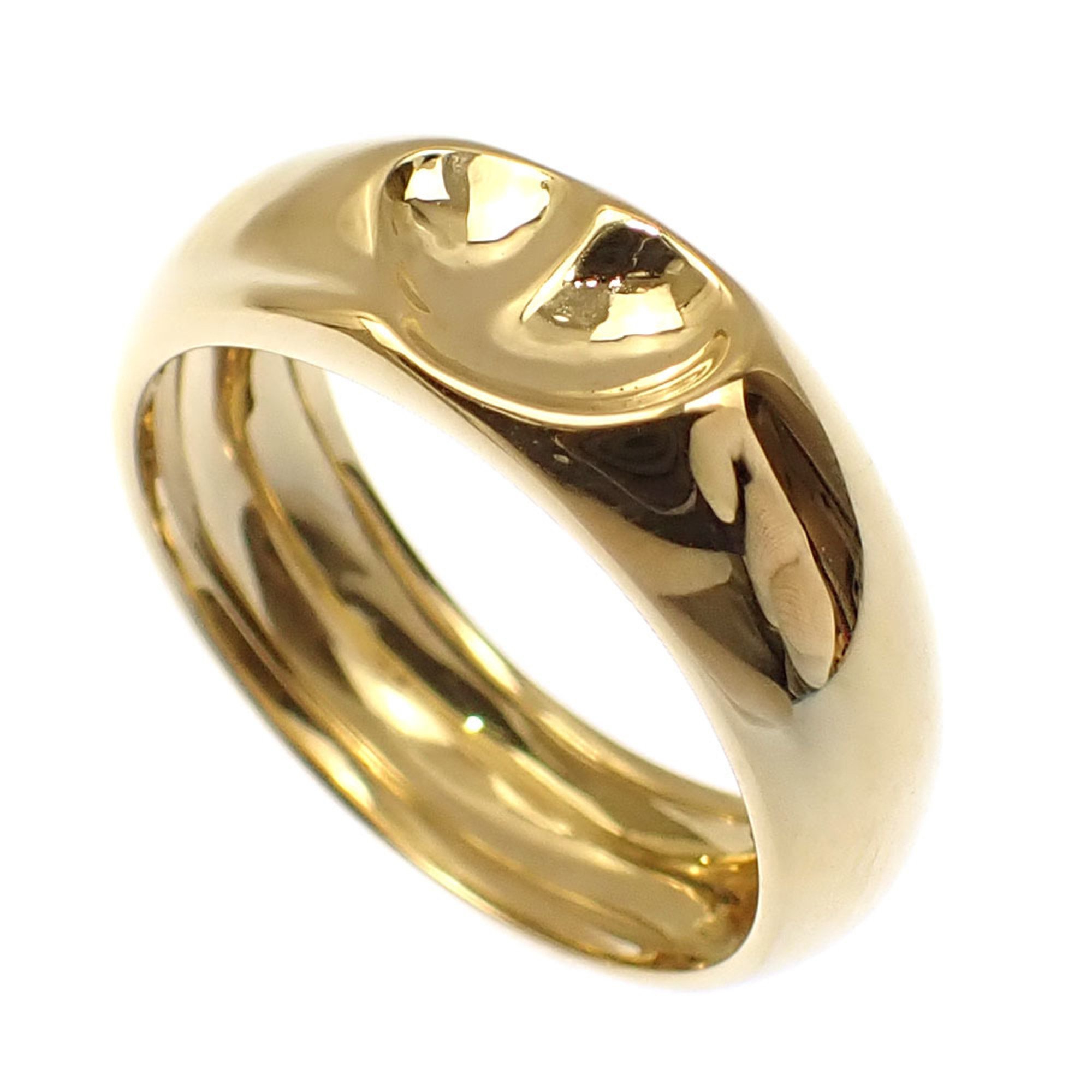 Tiffany Heart Curve Ring for Women, K18YG, Size 9.5, 4.0g, 750, 18K Yellow Gold, Elsa Peretti