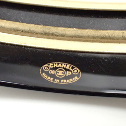 Chanel barrette for women, black, plastic, GP, hair clip, Coco mark, rhinestone