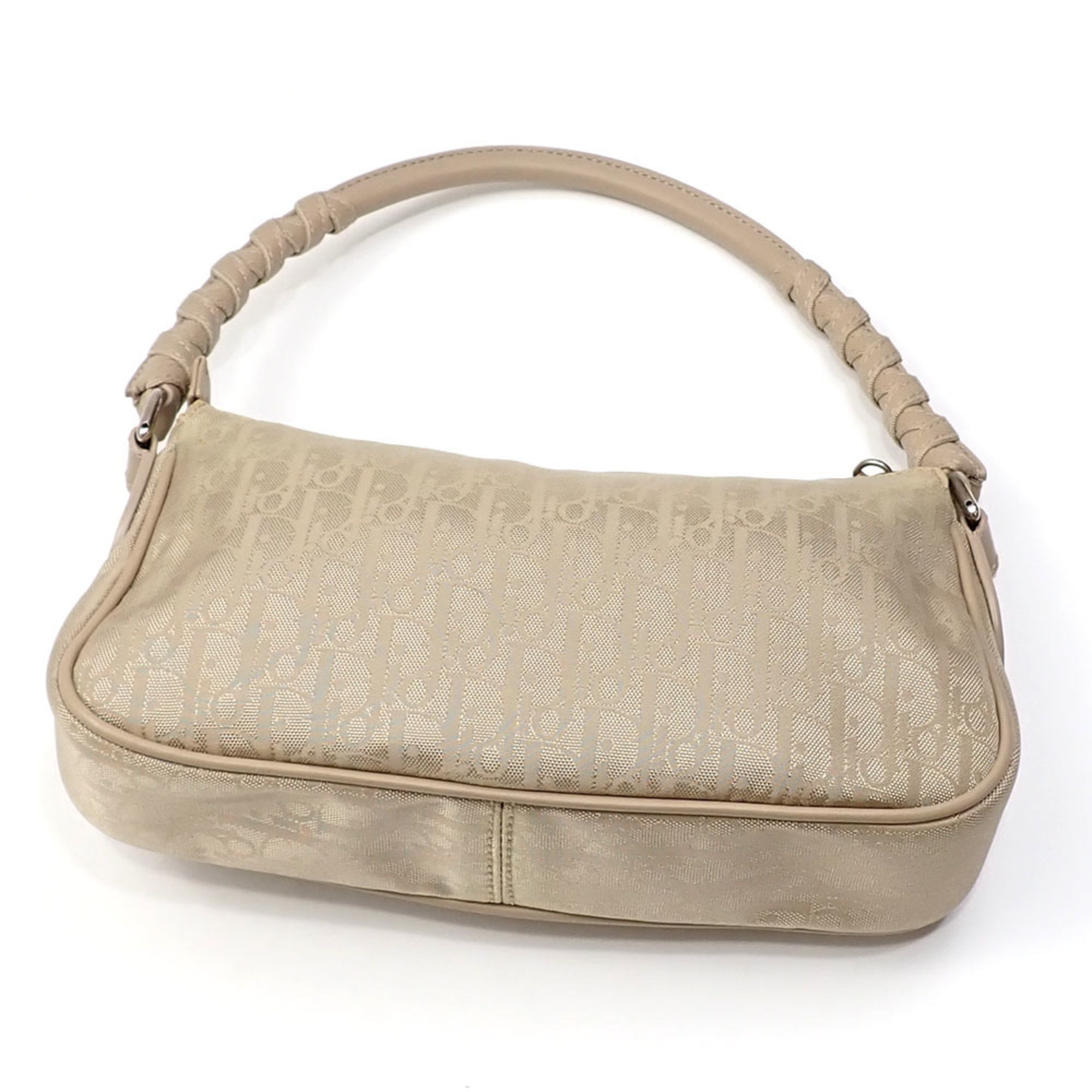 Christian Dior shoulder bag for women, beige nylon leather Trotter hand