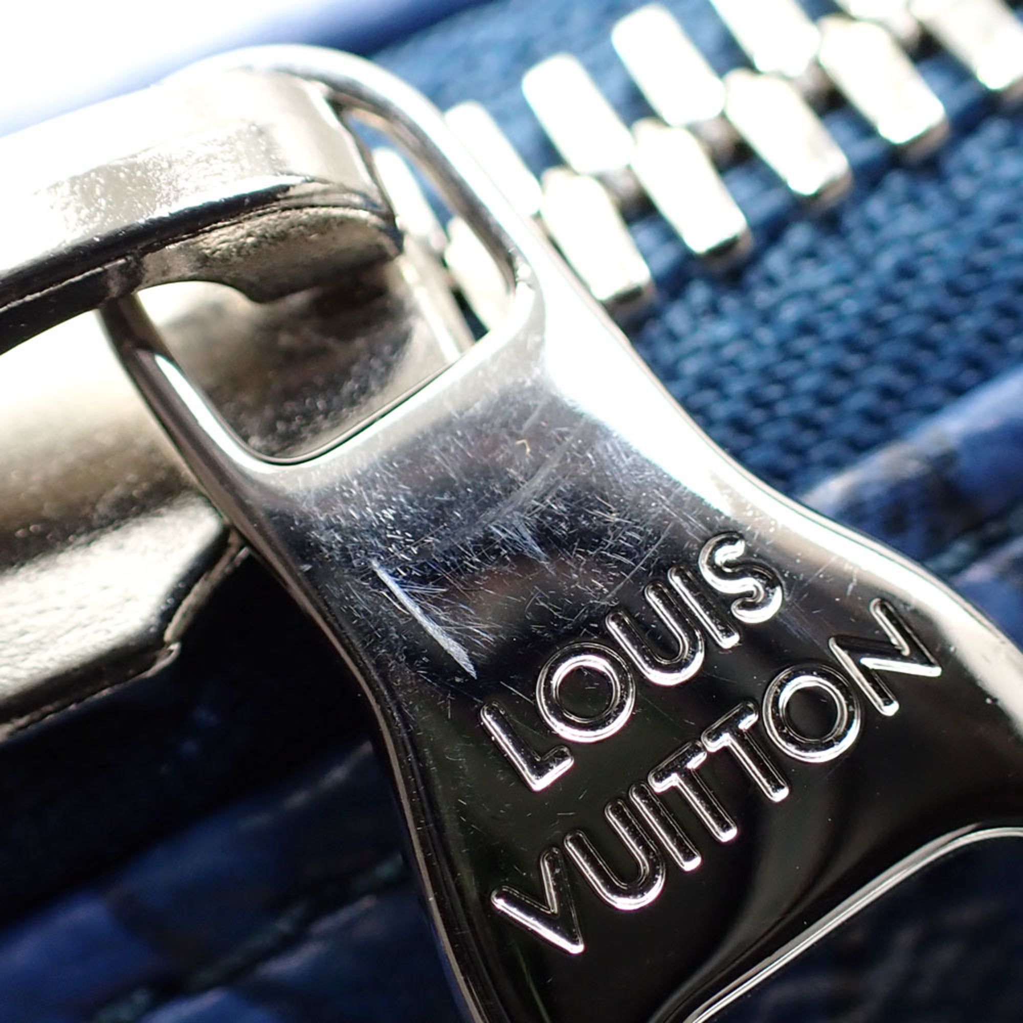 Louis Vuitton Boston Bag Monogram Aqua Garden Keepall Bandouliere 35 Men's M22573 Blue Navy Hand Shoulder