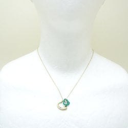 TIFFANY&Co. Tiffany Double Heart Necklace Turquoise Elsa Peretti K18YG Yellow Gold 292315