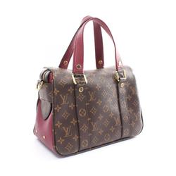 Louis Vuitton Manhattan Monogram Raisin Handbag Bag Coated Canvas Leather Women's Brown Bordeaux M43482