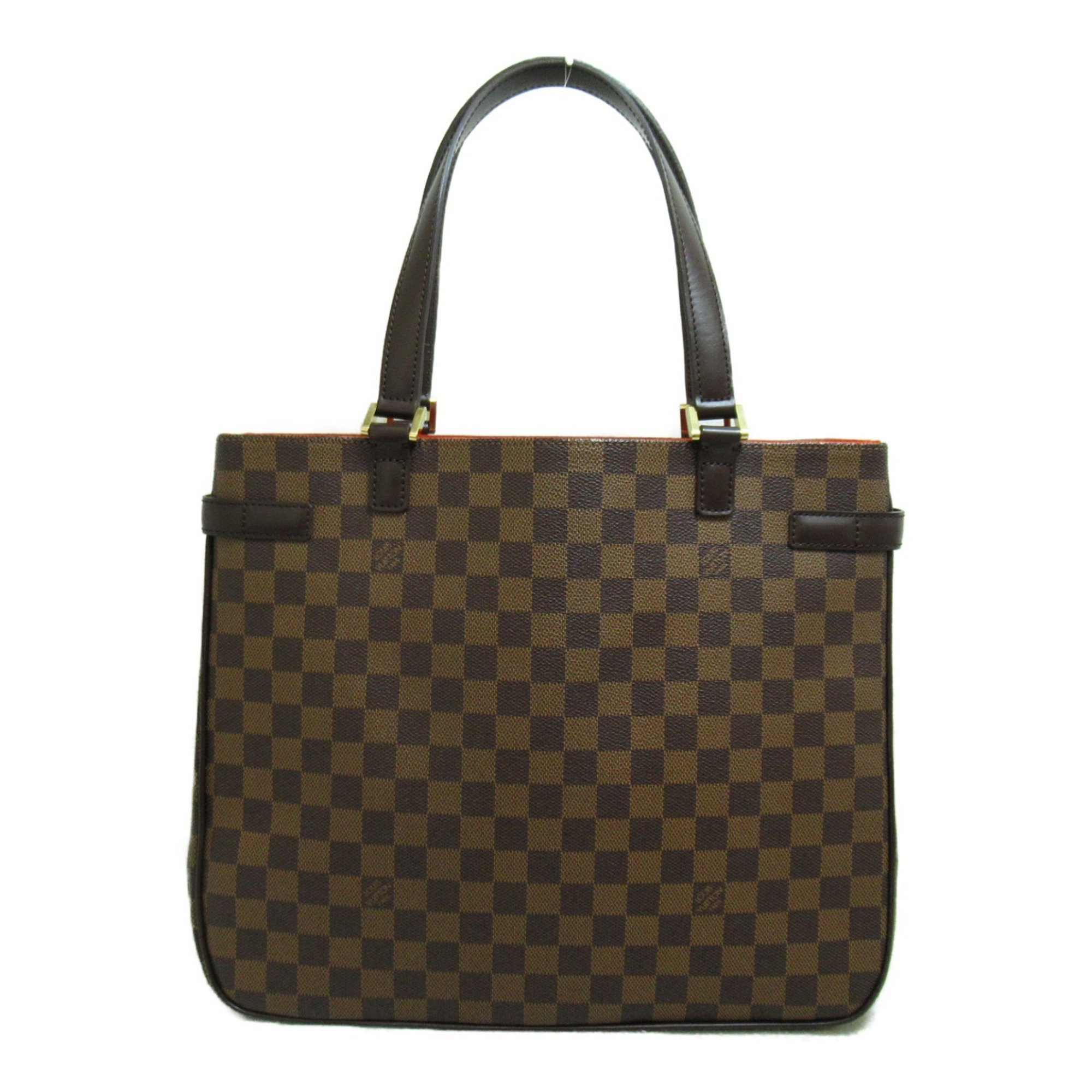 Louis Vuitton LOUIS VUITTON Uzes Damier Ebene Tote Bag Coated Canvas Leather Women's Brown N51128