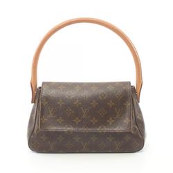 Louis Vuitton LOUIS VUITTON Looping Monogram Handbag Bag Coated Canvas Leather Women's Brown M51147