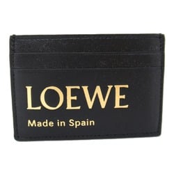 LOEWE Business Card Holder/Card Case Calfskin (Cowhide) Women's Black Gold CLE0322X011100