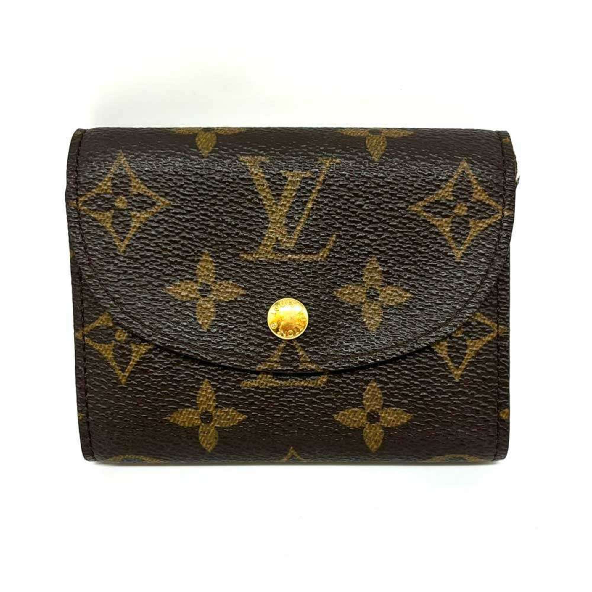 Louis Vuitton Portefeuille Helene Monogram Canvas Tri-Fold Wallet Brown M60253 LOUIS VUITTON