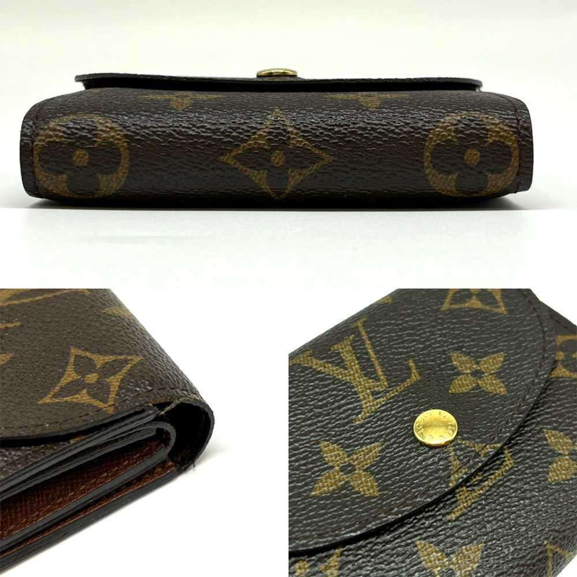 Louis Vuitton Portefeuille Helene Monogram Canvas Tri-Fold Wallet Brown M60253 LOUIS VUITTON