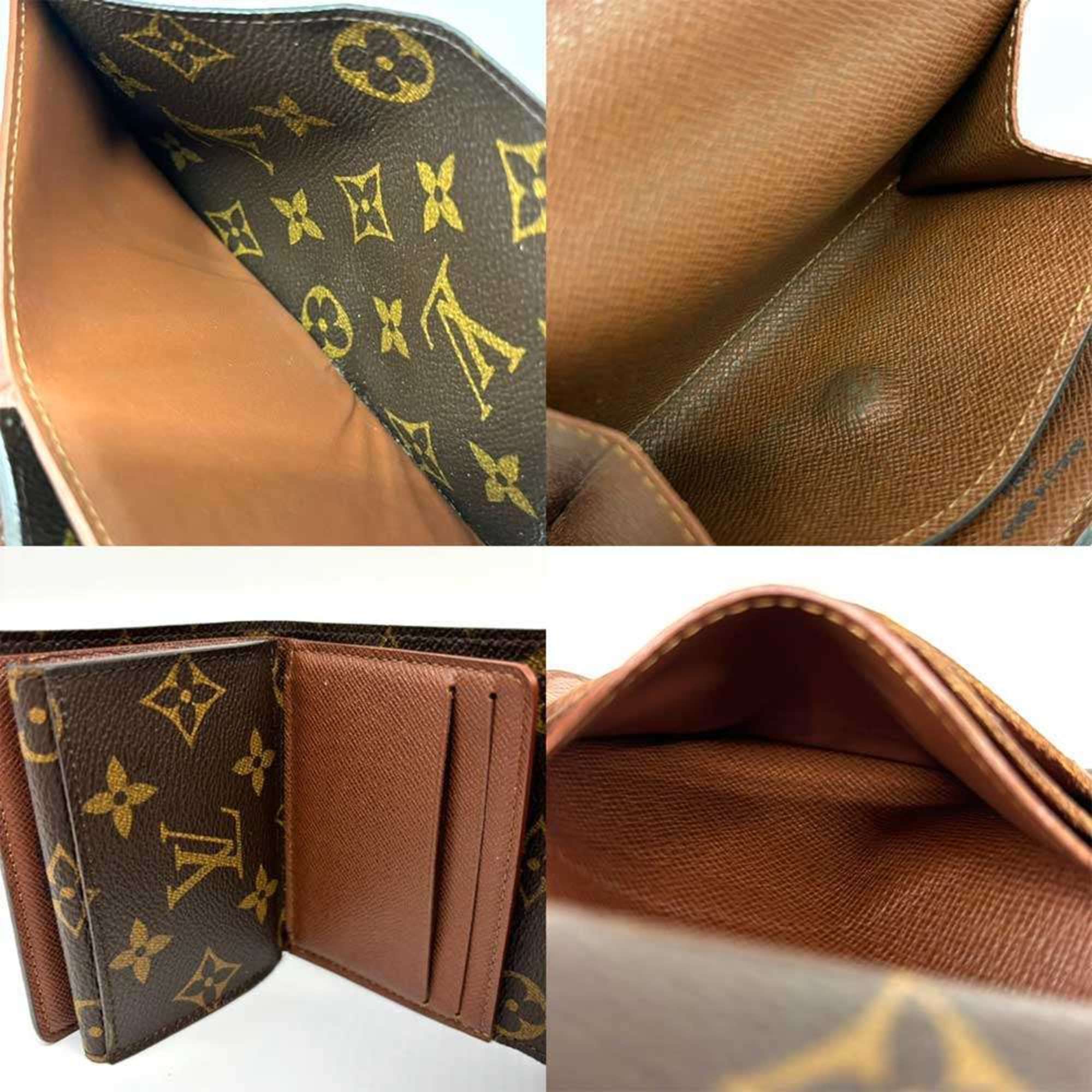 Louis Vuitton Portefeuille Helene Monogram Canvas Tri-Fold Wallet Brown M60253 LOUIS VUITTON