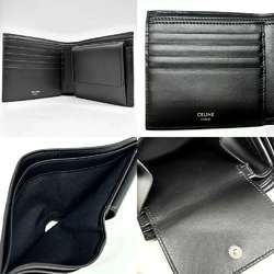 Celine Triomphe Canvas Bifold Wallet Two Tone 10C872 Black White CELINE