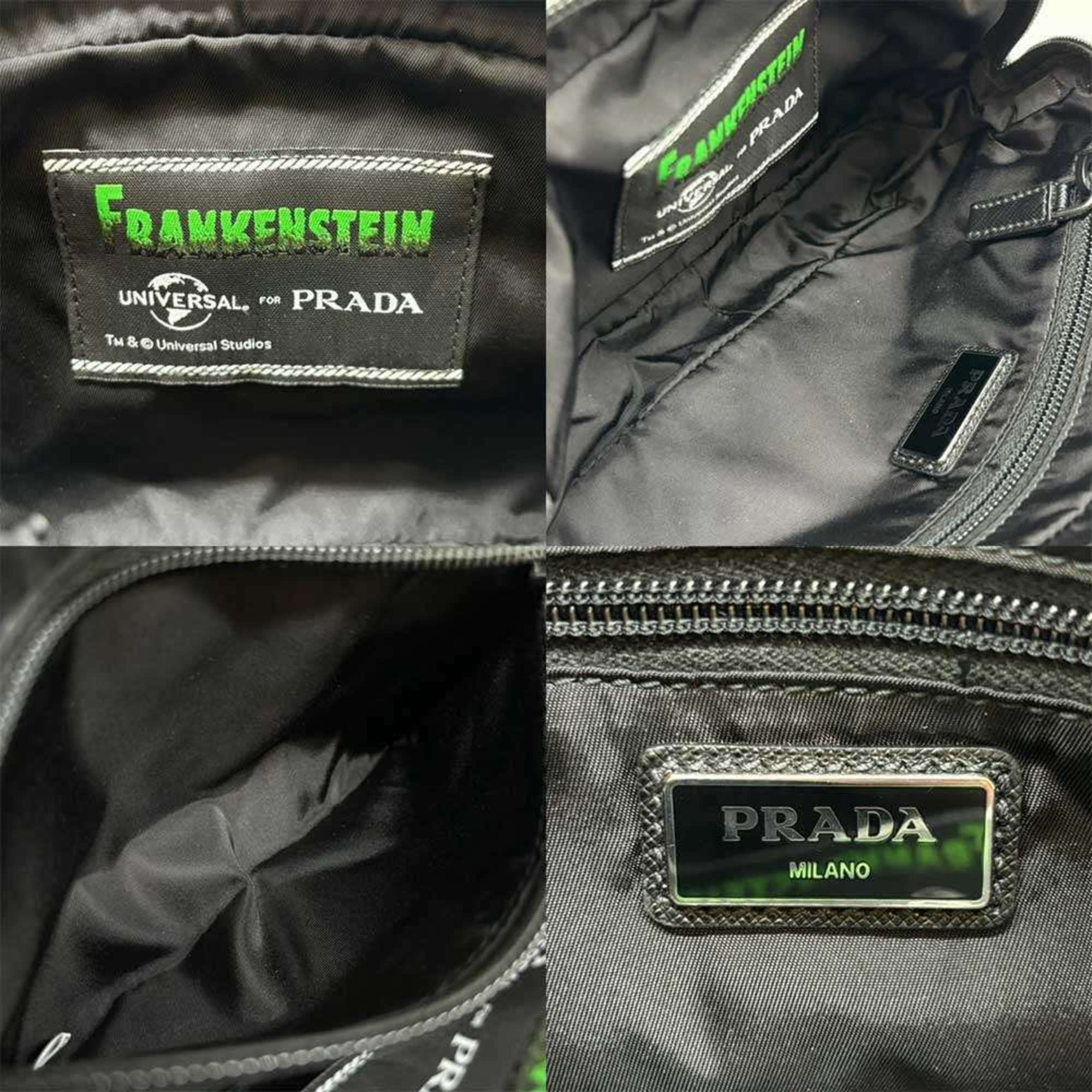 Prada Body Bag Shoulder Frankenstein Universal Studios Collaboration Black Nylon PRADA