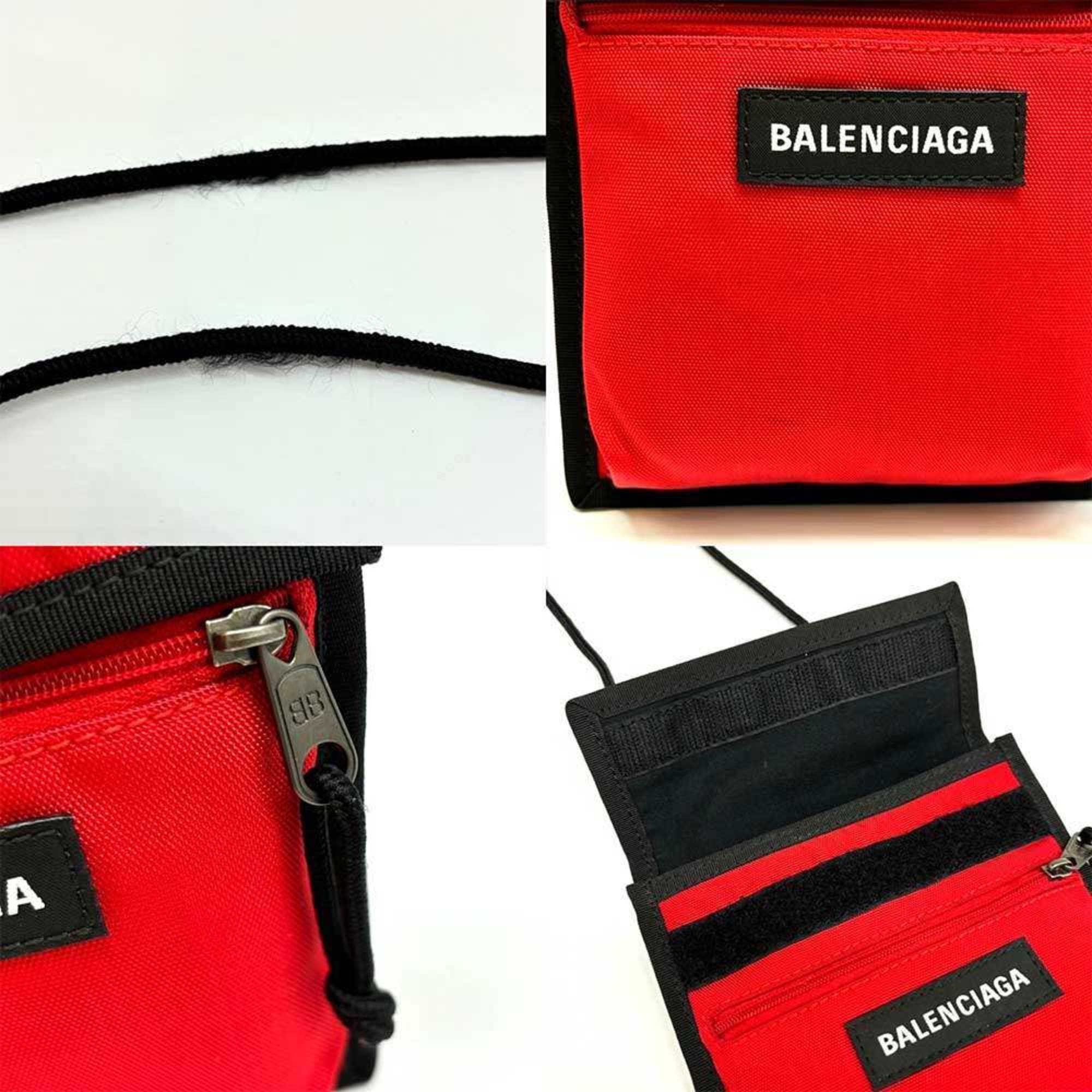 Balenciaga Explorer Shoulder Pouch Nylon Red 532298 BALENCIAGA